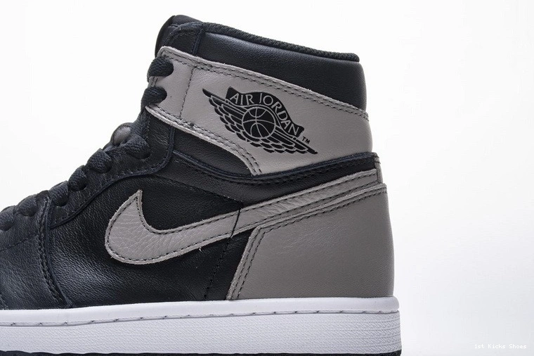 OG 555088-013 Shadow High Black Retro 1 Gray  Jordan Air 1001
